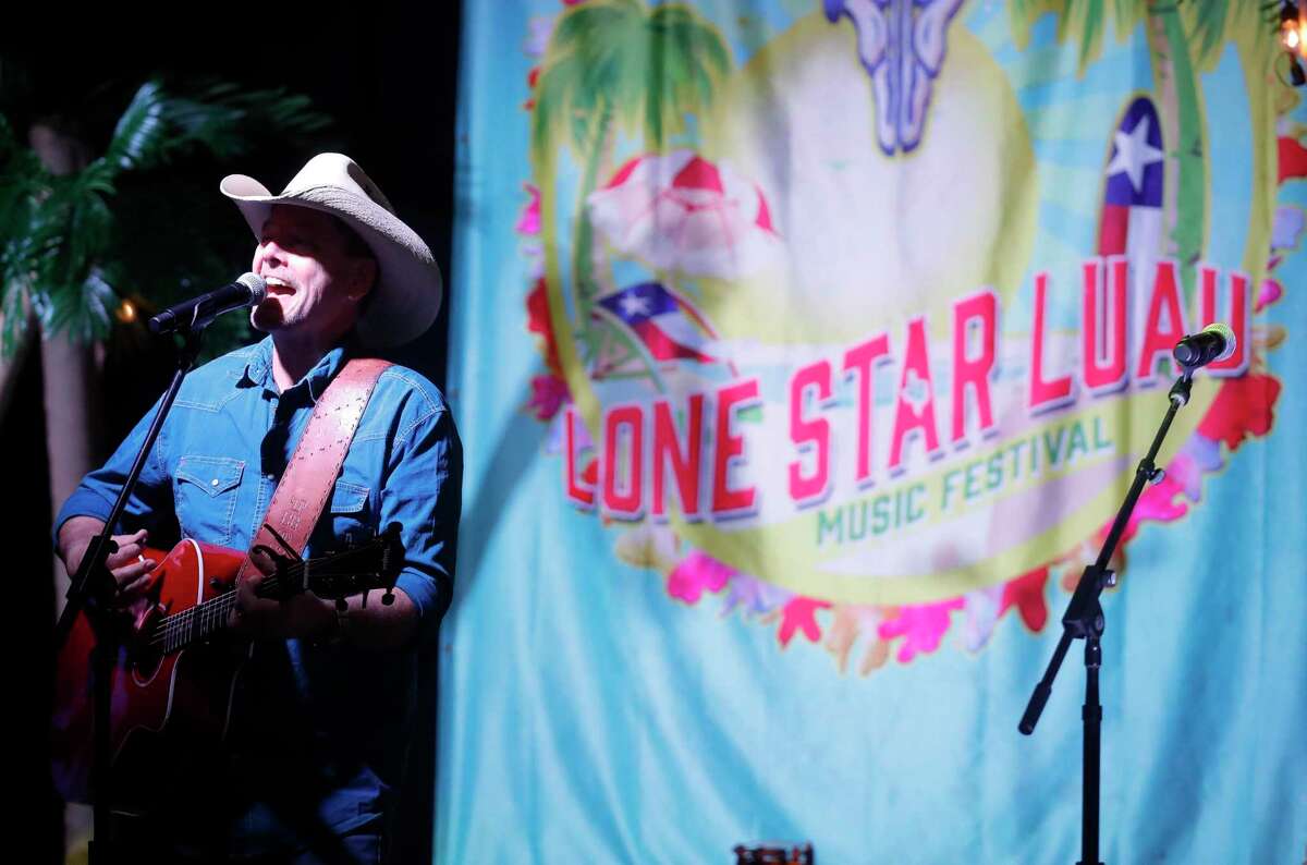 Trop Rock musician Thom Shepherd during the annual Lone Star Luau at Margaritaville Lake Resort, Friday, Feb. 4, 2022, in Montgomery. Approximately 600 people are expected to take part in the four-day music festival that includes a pub crawl at the resort, vendors and eighteen live bands.