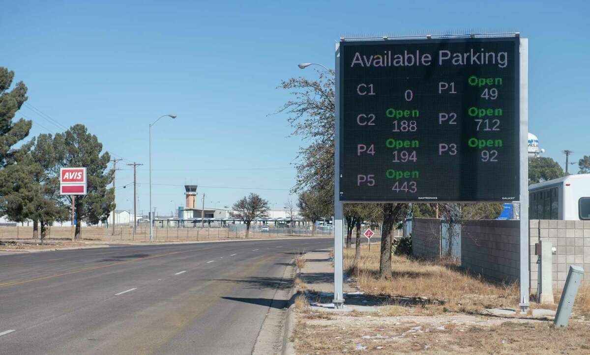 Parking availability has new signage 02/04/2022 at Midland International Air and Space Port. Tim Fischer/Reporter-Telegram