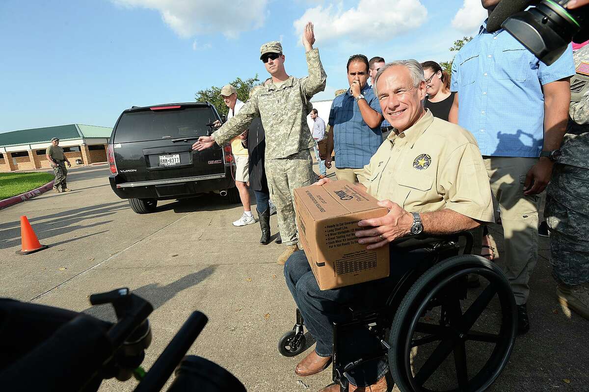 Gov. Greg Abbott, pictured here in 2017, exemplified wonderful leadership in response to Hurricane Harvey. Over the last year, facing a primary challenge, he has shifted far right.