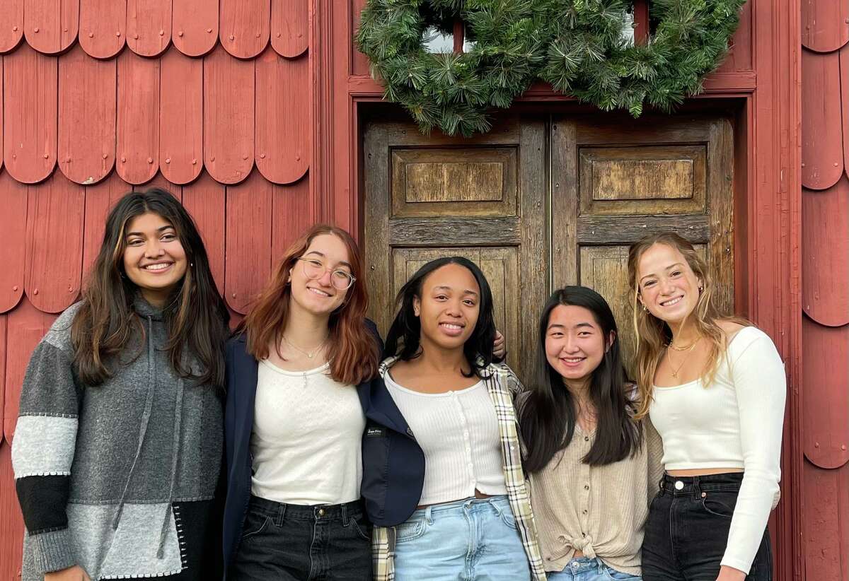 The Putnam Hill Chapter of the Daughters of the American Revolution recently honored, from left, Sophia Crasto, Eva Marder, Paige Pray, Caroline Yu and Esme Merrill with their Good Citizens Award. All five are students at Greenwich High School.