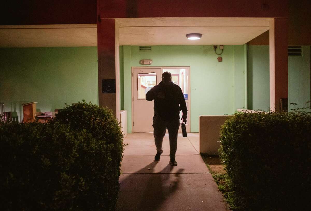 Principal Michael Essien, the last one out the door at Martin Luther King Jr. Middle School, spends much of his time contact tracing.