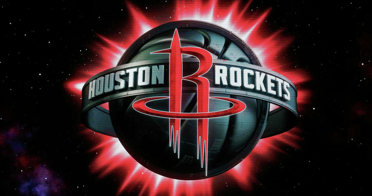 A new Houston Rockets logo design is unveiled at the Toyota Center on Thursday, June 20, 2019, in Houston.