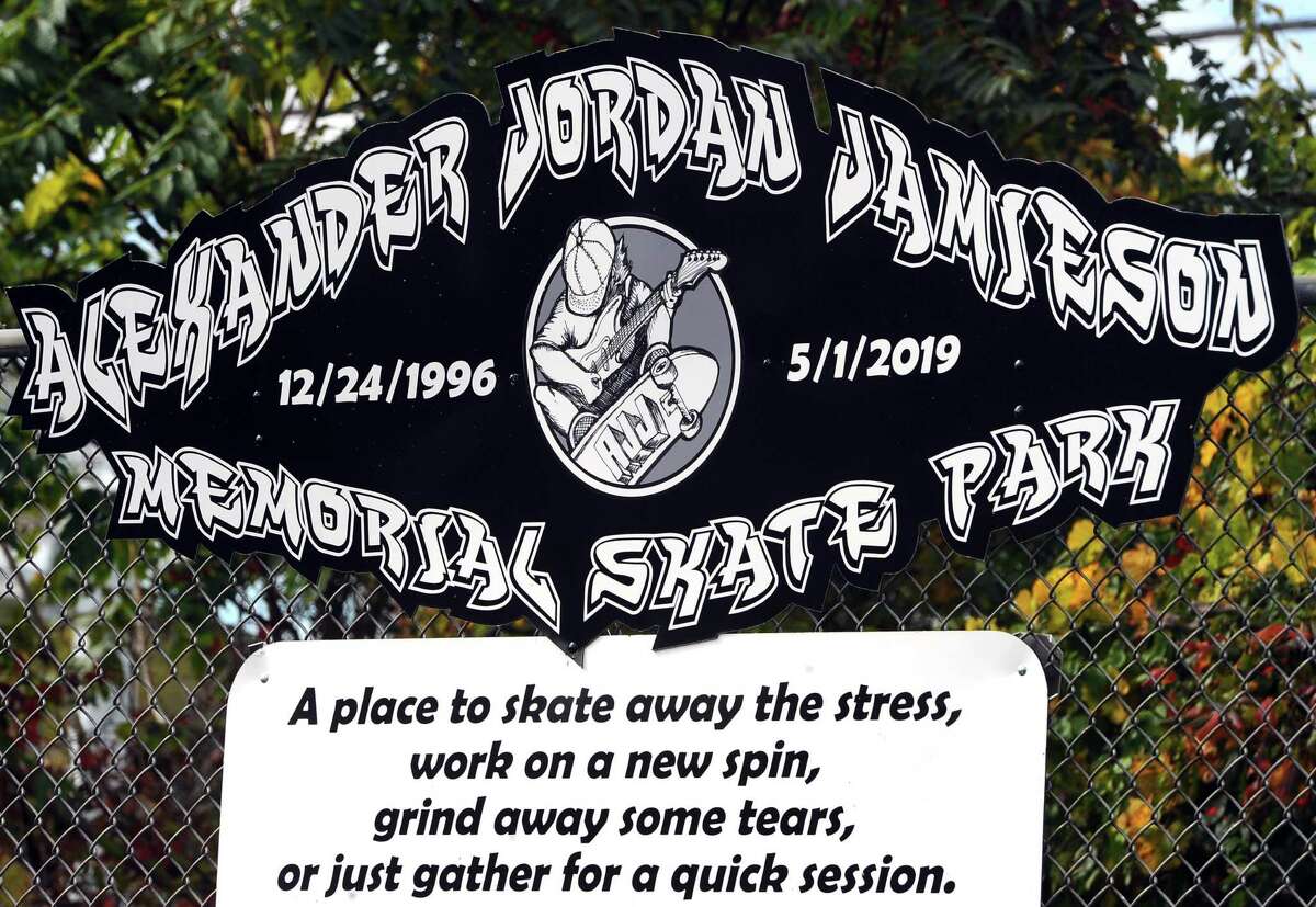 Milford Skate Park was renamed the Alexander Jordan Jamieson Memorial Skate Park at an event held in honor of him in Milford, Conn., on Saturday Oct. 12, 2019.