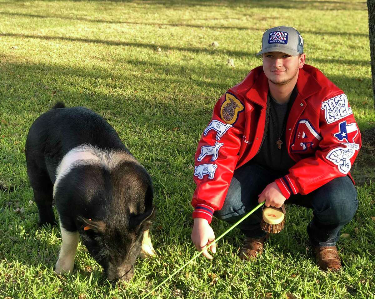 East spends time with his pig Koe. Koe caught mycoplasma pneumonia the week before Christmas and almost didn’t survive.