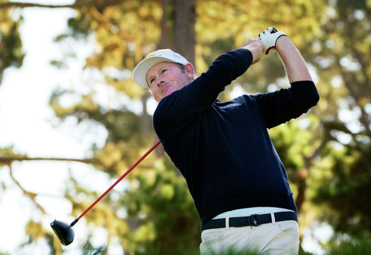 Brandt Snedeker tees off on the 11th hole on the Spyglass Hill Golf Course at the AT&T Pebble Beach Pro-Am on Friday, Feb. 4, 2022 in Pebble Beach, Calif.