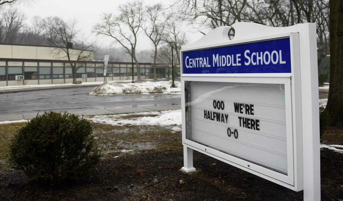Central Middle Schooll in Greenwich, photographed on Thursday, Feb. 3.