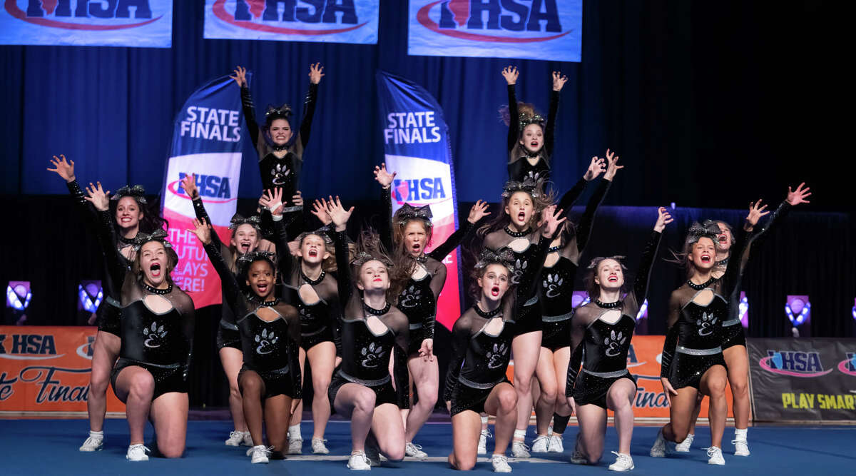 The Edwardsville Tigers will cheer in the IHSA state final competition Saturday after placing eighth in the preliminary on Friday.
