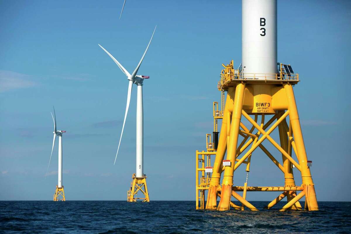 Wind turbines from the Deepwater Wind project stand off Block Island, R.I. Ørsted U.S. Offshore Wind, a division of a Denmark-based developer, is opening a hub on Monday, March 2, 2020, in Providence, R.I., that its executives hope will help accelerate the takeoff of the industry in the United States.