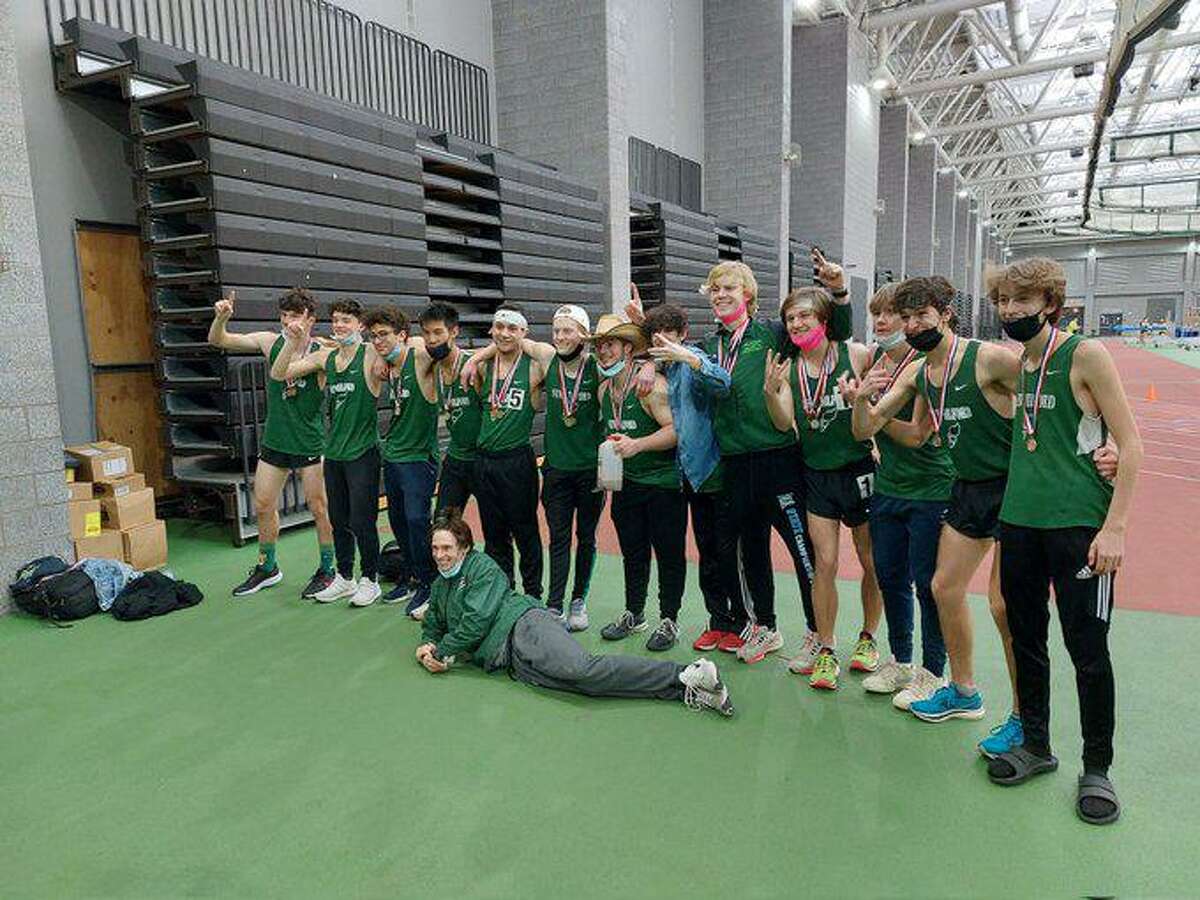 New Milford boys win SWC Indoor Track Championship with 95 points