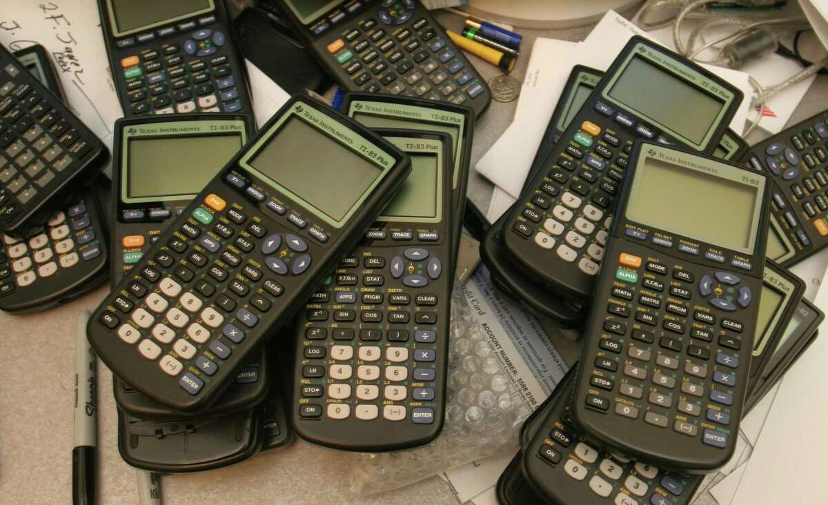 Pictured are calculators in the U.S. during a previous year. Free income tax preparation with the AARP/VITA/IRS Volunteer Tax Assistance Program is once again, now available through the New Canaan Library.