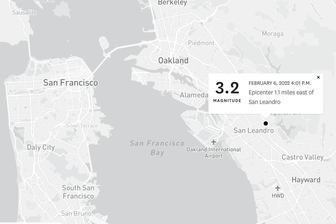 Short earthquake shakes the Bay Area