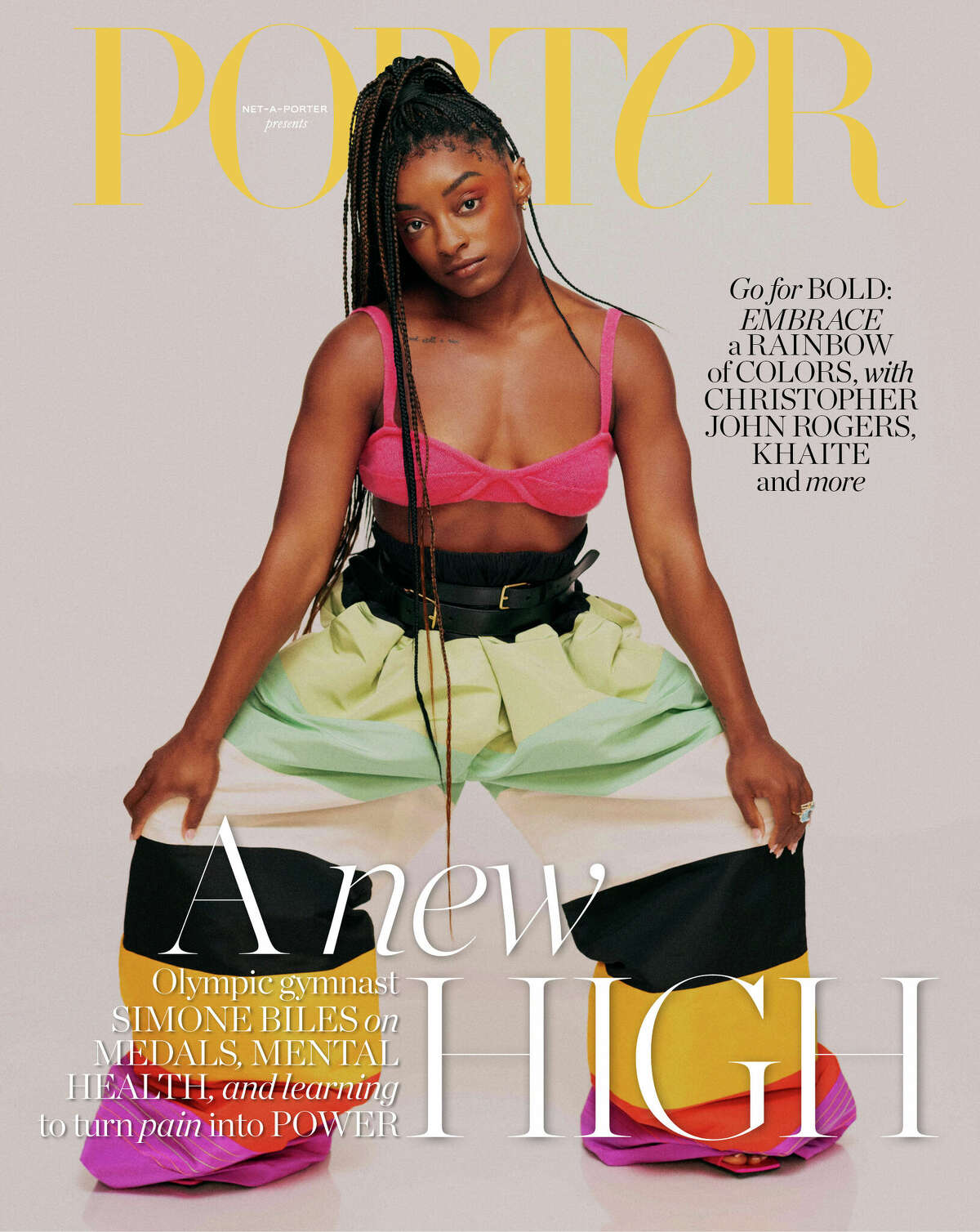 Olympic gymnast and Houstonian Simone Biles in PORTER   
