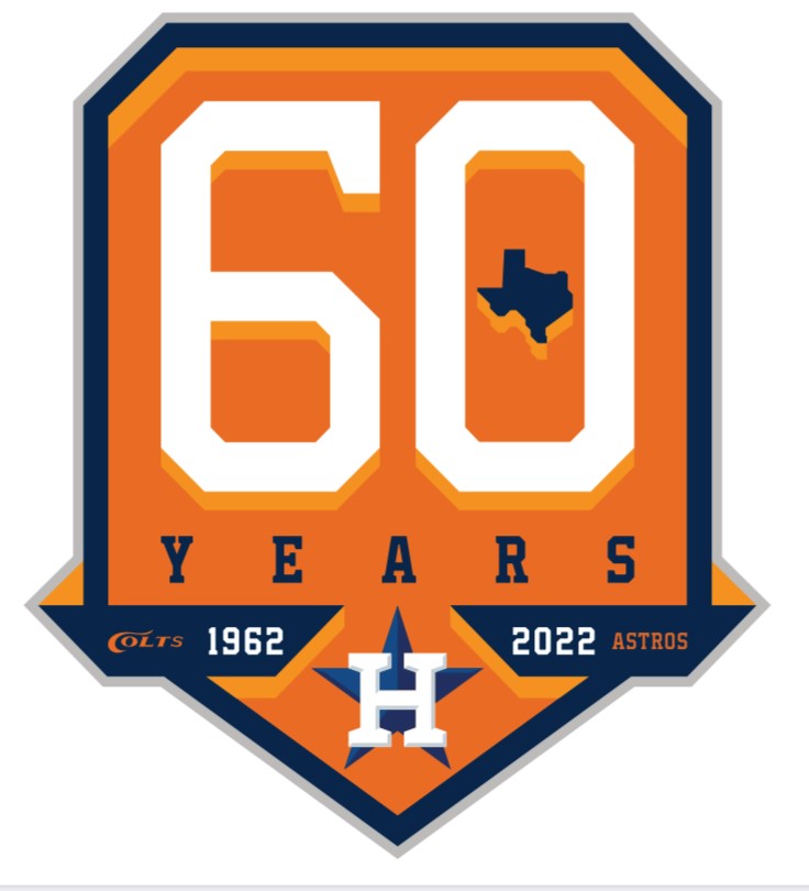 2022 Houston Astros 60th Anniversary Jersey Sleeve Patch
