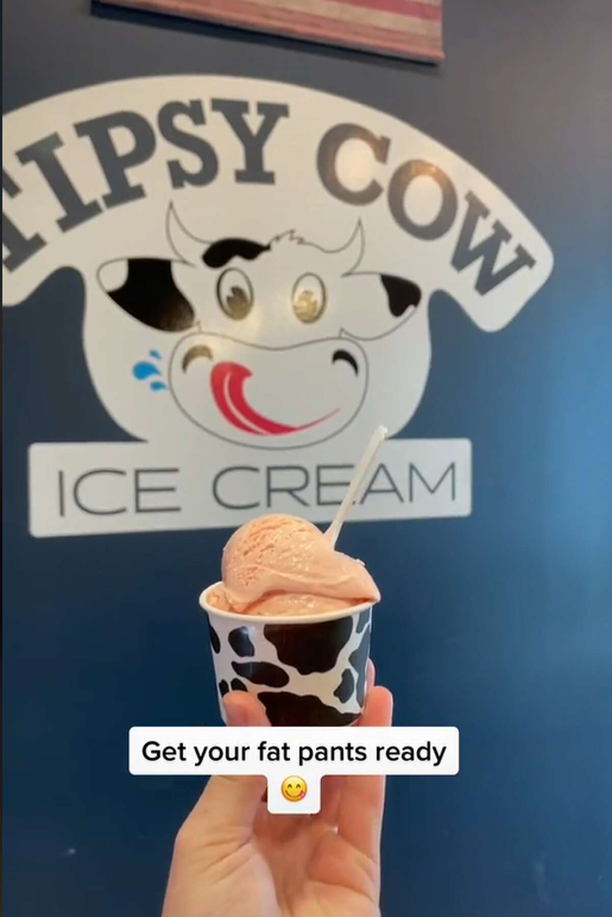 Customers from all over Texas visited Tipsy Cow Ice Cream in New Braunfels this weekend after a viral TikTok video.