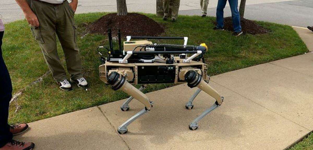 A robot 'dog' being testing in Lorton, Virginia.
