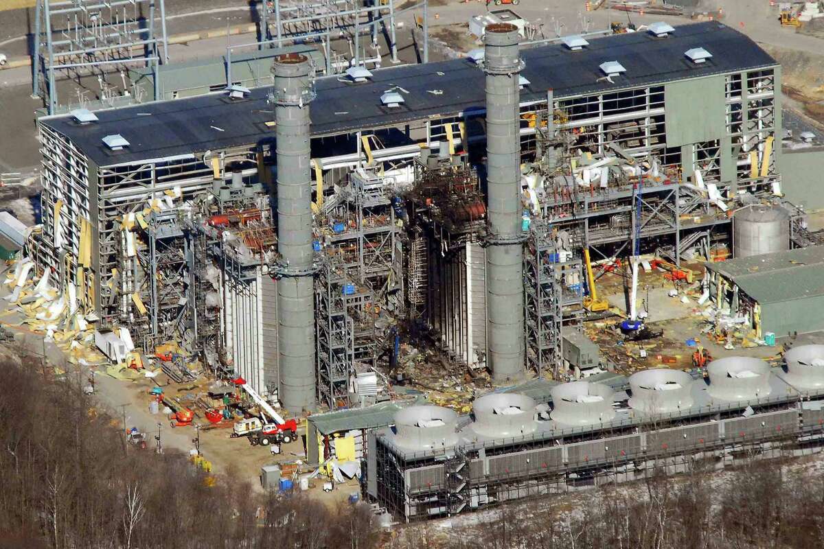 An aerial view of the Kleen Energy plant in Middletown the day after a massive explosion rocked the site. The explosion registered 5.0 on the Richter Scale, according to the USGS.org website and was felt as far away as New York.