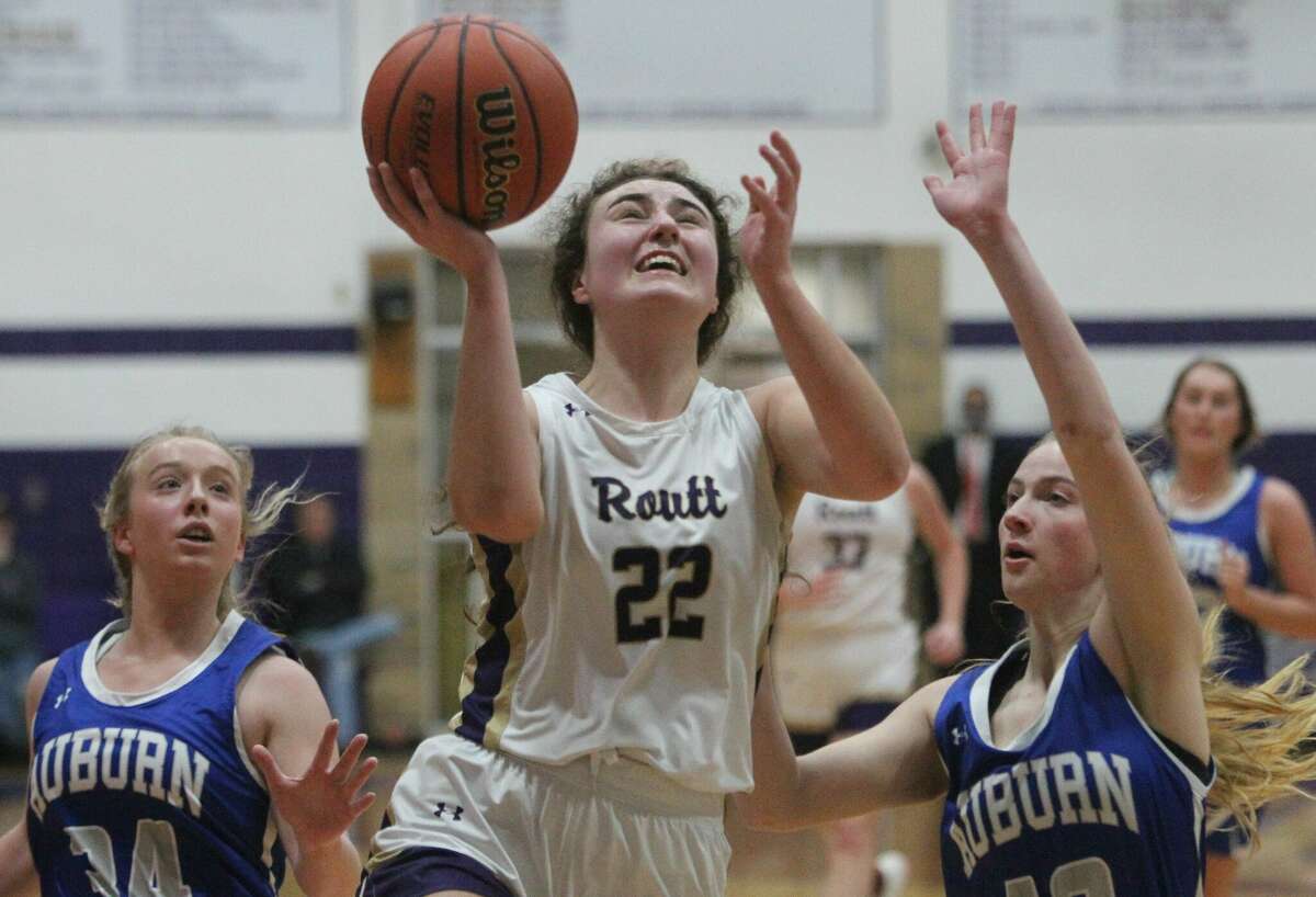 Action from the Routt girls' basketball team's win over Auburn Monday night at the Routt Dome in Jacksonville
