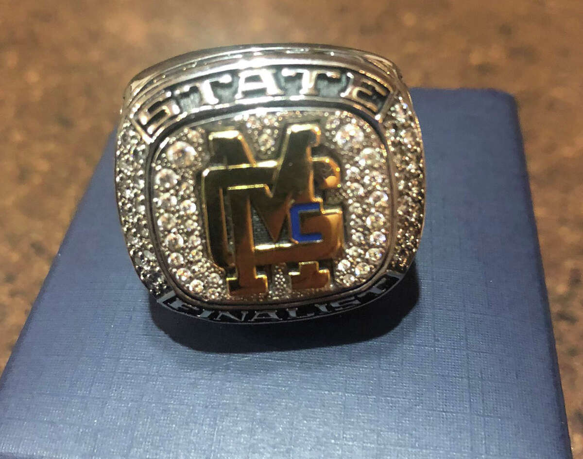 The Father McGivney baseball program recognized its 2021 team that finished second at the Class 1A state tournament in June with a ring ceremony on Monday during halftime of the girls basketball game against Altamont. The Griffins finished the season 31-7.