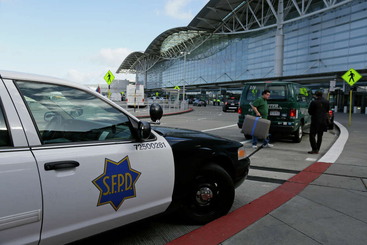 Three travelers needed treatment for injuries after a man with a knife attacked them at SFO on Friday.