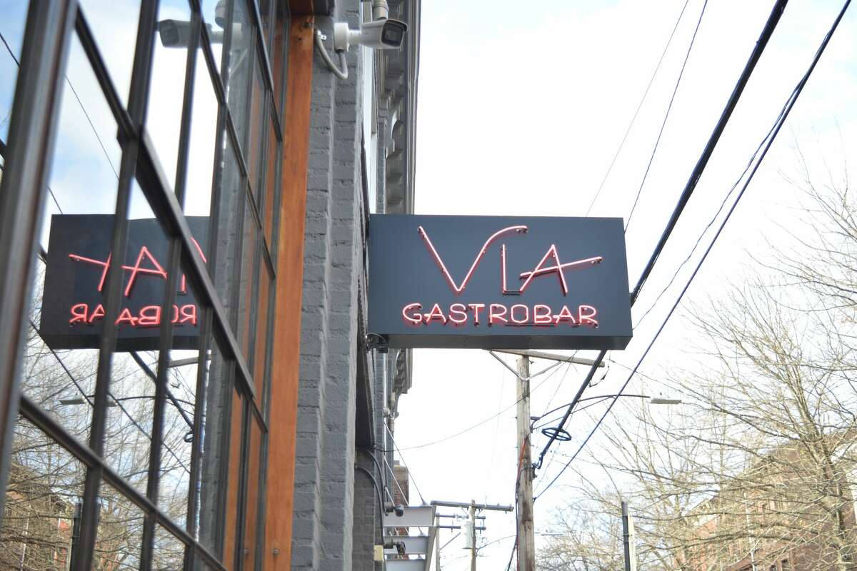 Via Gastrobar is located on Crown Street in New Haven, Conn.