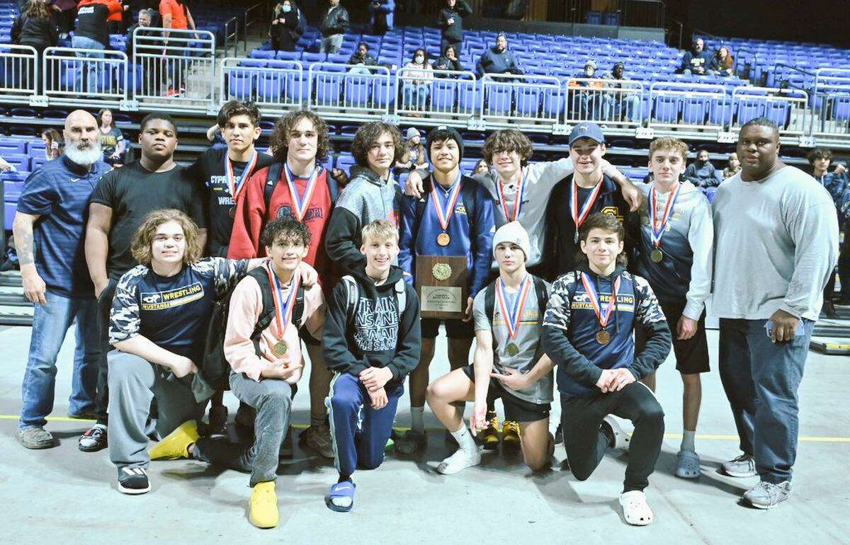 The Cypress Ranch boys team swept the District 10-6A Wrestling Championships, claiming both the junior varsity and varsity titles, Feb. 3-4, at the Berry Center.