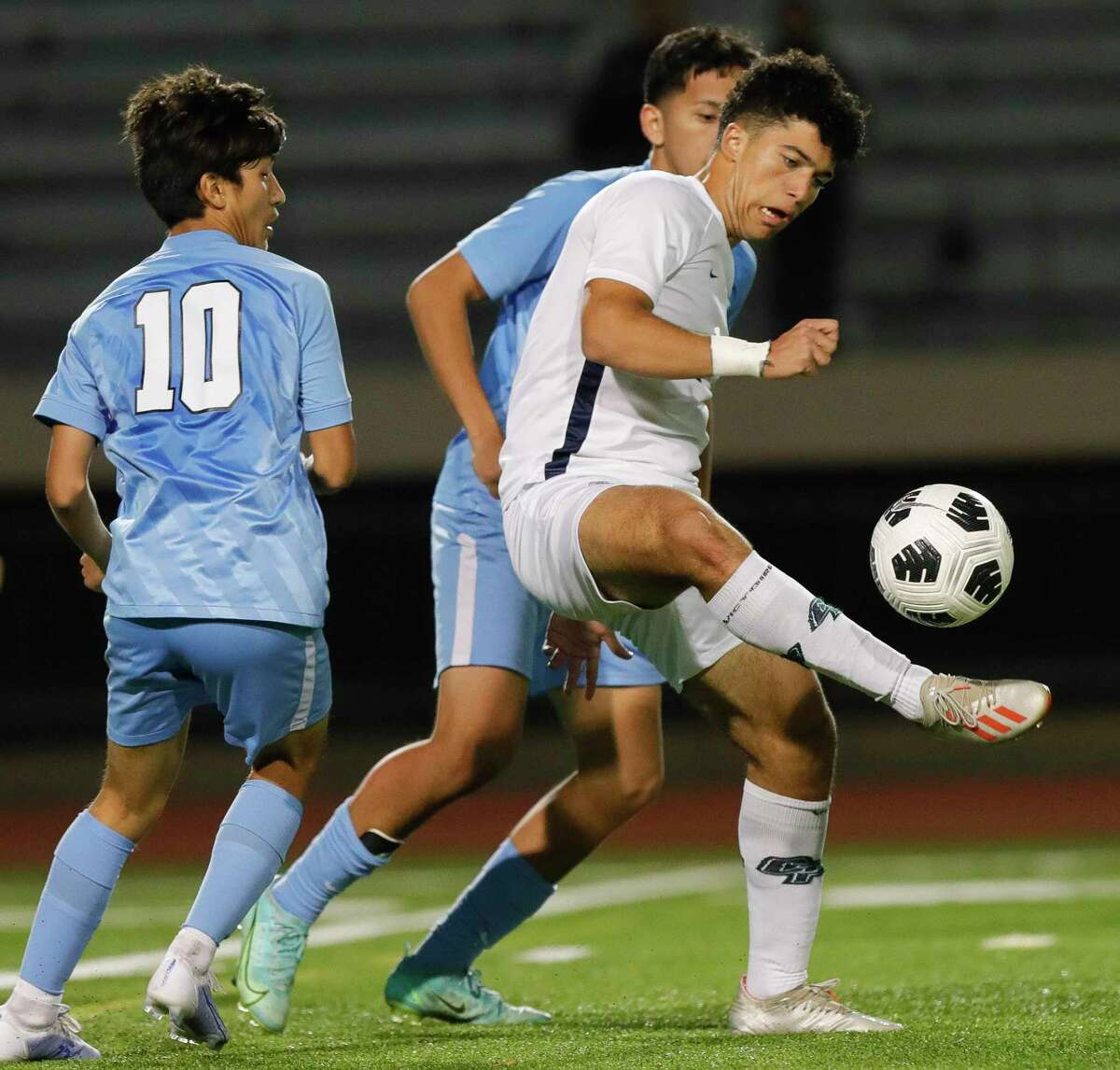 College Park Gabryel Marques (9), shown here last month, scored a hat trick Tuesday at Willis.