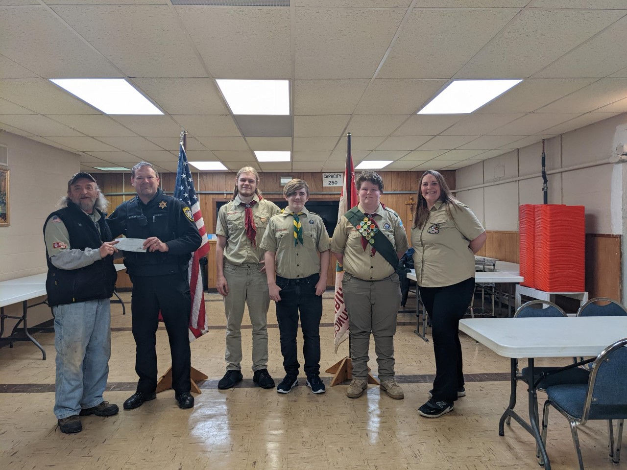 Irons BSA Troop 61 receives $1,000 donation from LCSO charitable campaign