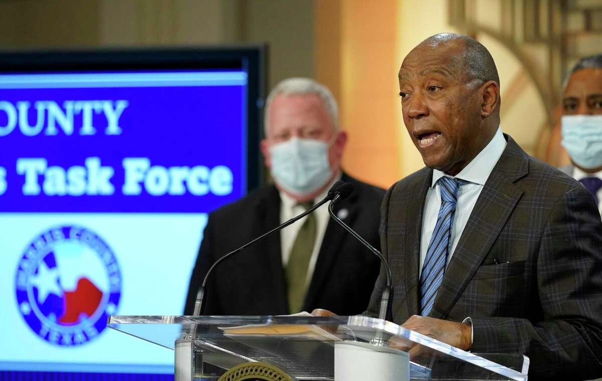 Houston Mayor Sylvester Turner speaks during an announcement about the creation of a Special Events Task Force Wednesday, Feb. 9, 2022 in Houston.