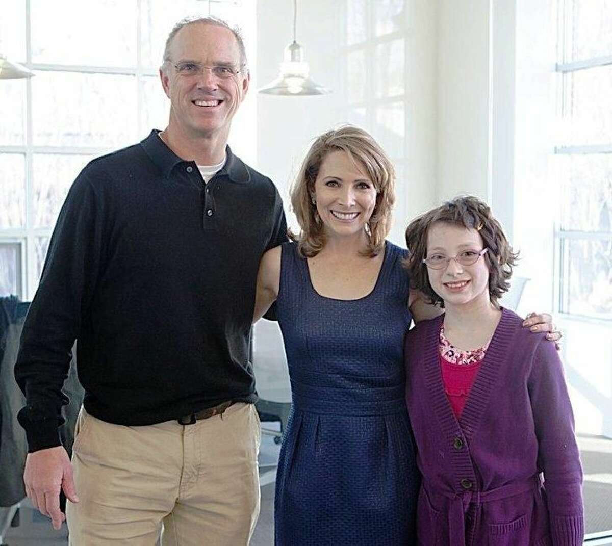 Photo credit: Sarah Lehberger (From left) Jeff Keith, CT Challenge co-founder and president, poses with Maya Oberstein and Shannon Miller.