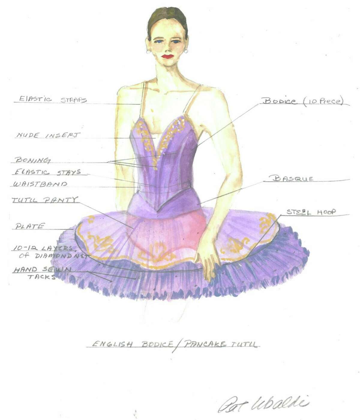 A sketch of one of BTC's costumes.