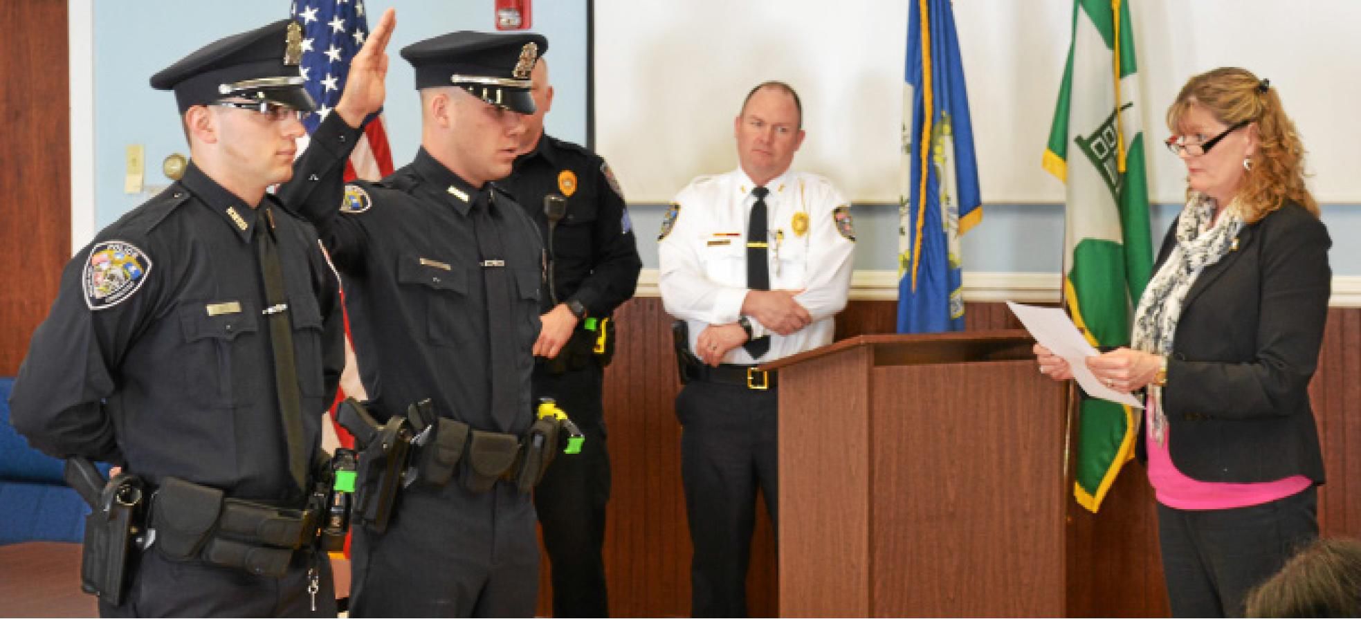 New Milford Police officers sworn in