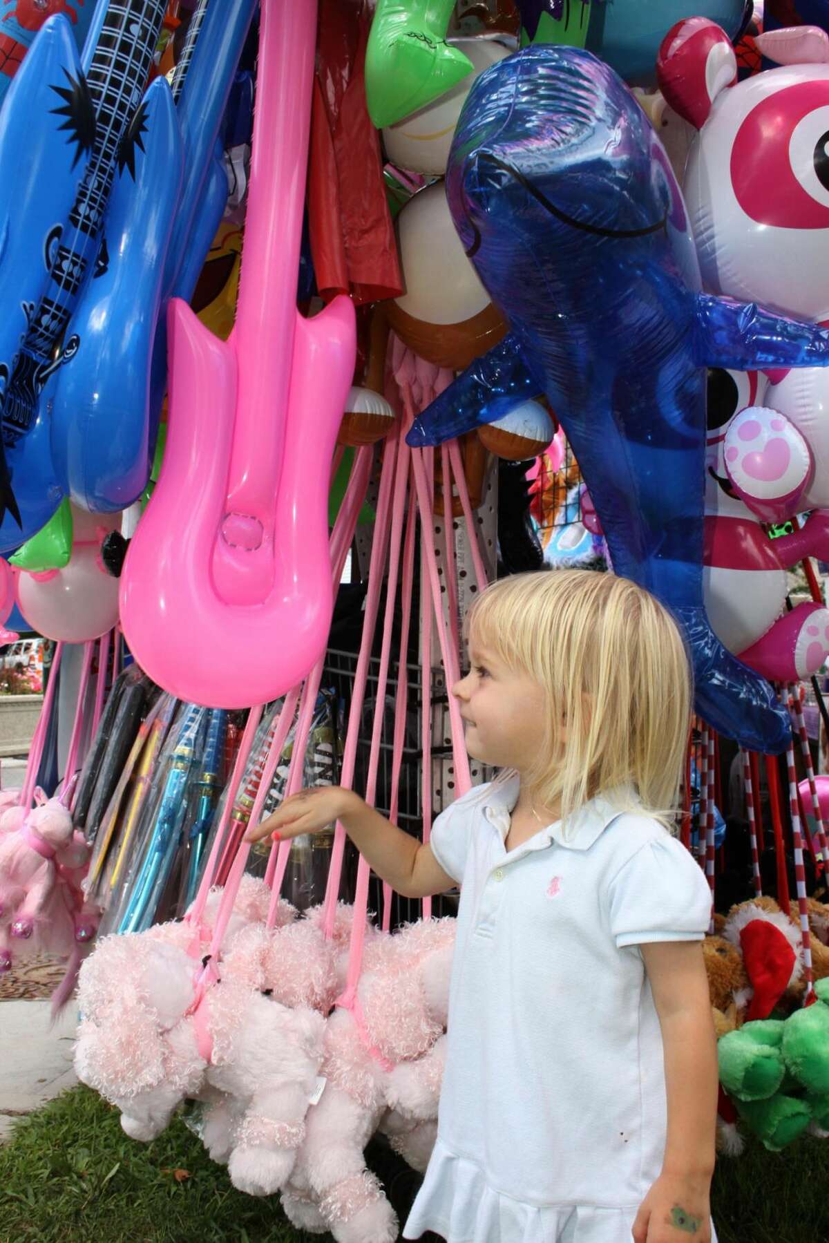 A young fair-goer at last year's Village Fair Days in New Milford. File photo by Walter Kidd.