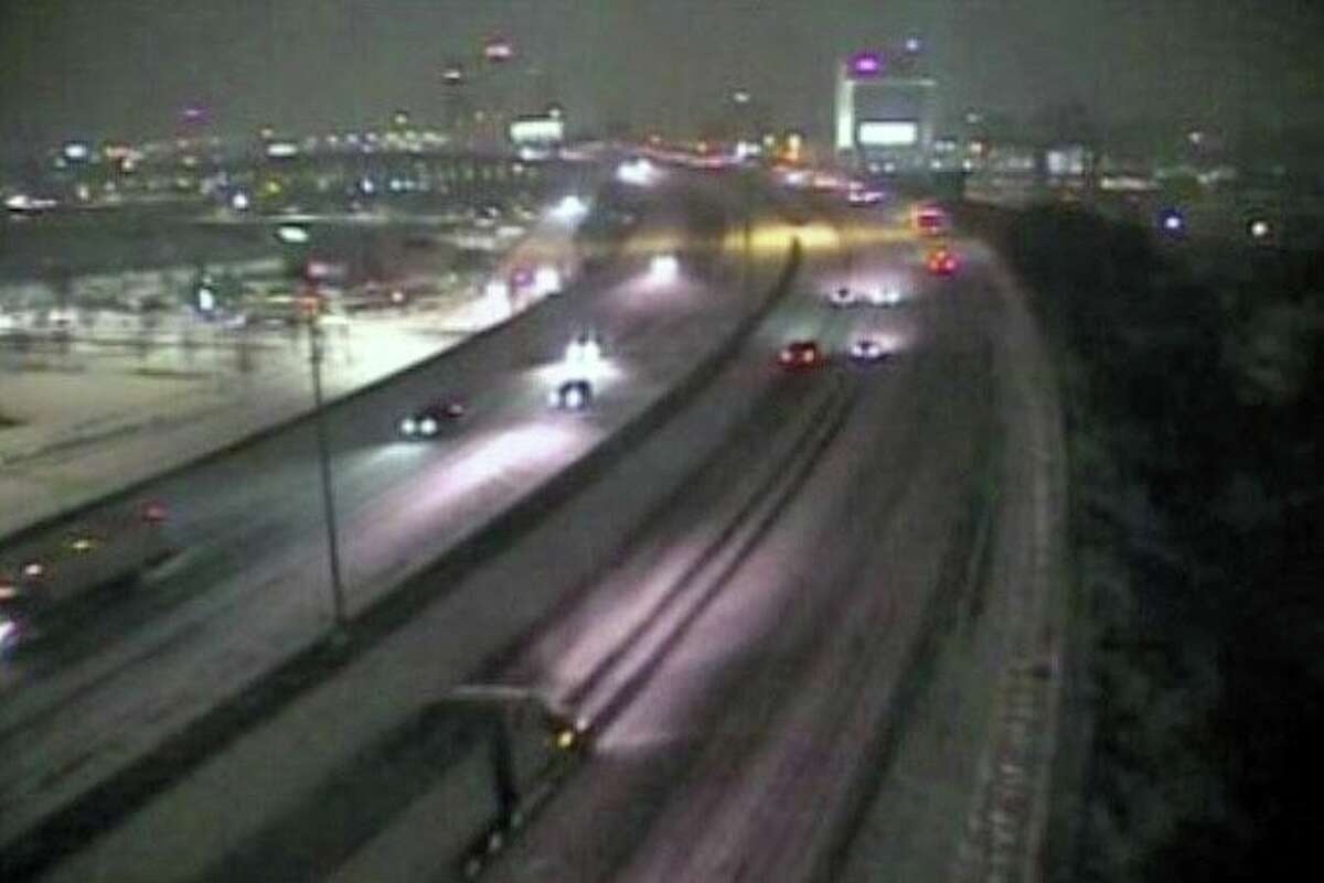 A screenshot of a CTDOT traffic camera view of Interstate 95 near Exit 27, Pembroke Street, in Bridgeport, Conn., on Monday, Feb. 1, 2021.
