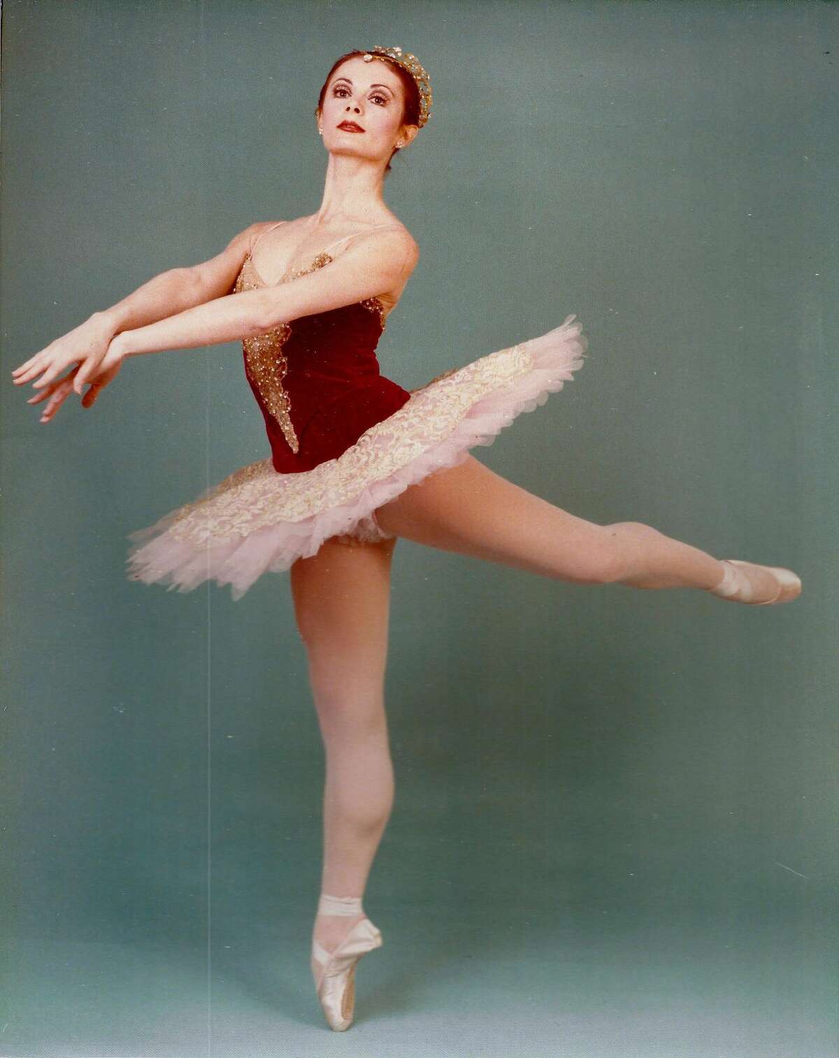 Denise Warner Limoli, Nutmeg’s first ballerina, strikes a pose.