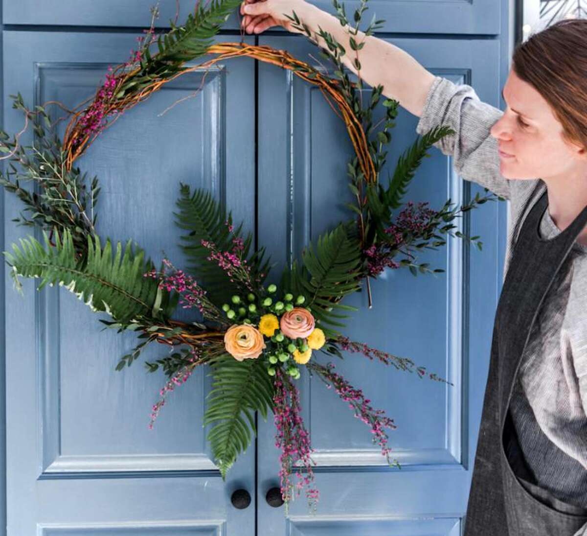 Learn how to make your own wreath from willow branches, fresh florals and beautiful, hand-dyed silk ribbon at the Smithy, 10 Main St, New Preston, on April 7, from 1 to 3 p.m. Holly Bailey is a local artist and curator of an online handmade market called Cultivations. With a passion for natural dyeing and working with flowers, she makes wreaths and other decorative home goods that celebrate the beauty of nature. For more information about Cultivations, visit www.cultivations.com. $75. per person (includes supplies) RSVP to carol@thesmithystore.com or call 860-868-9003.