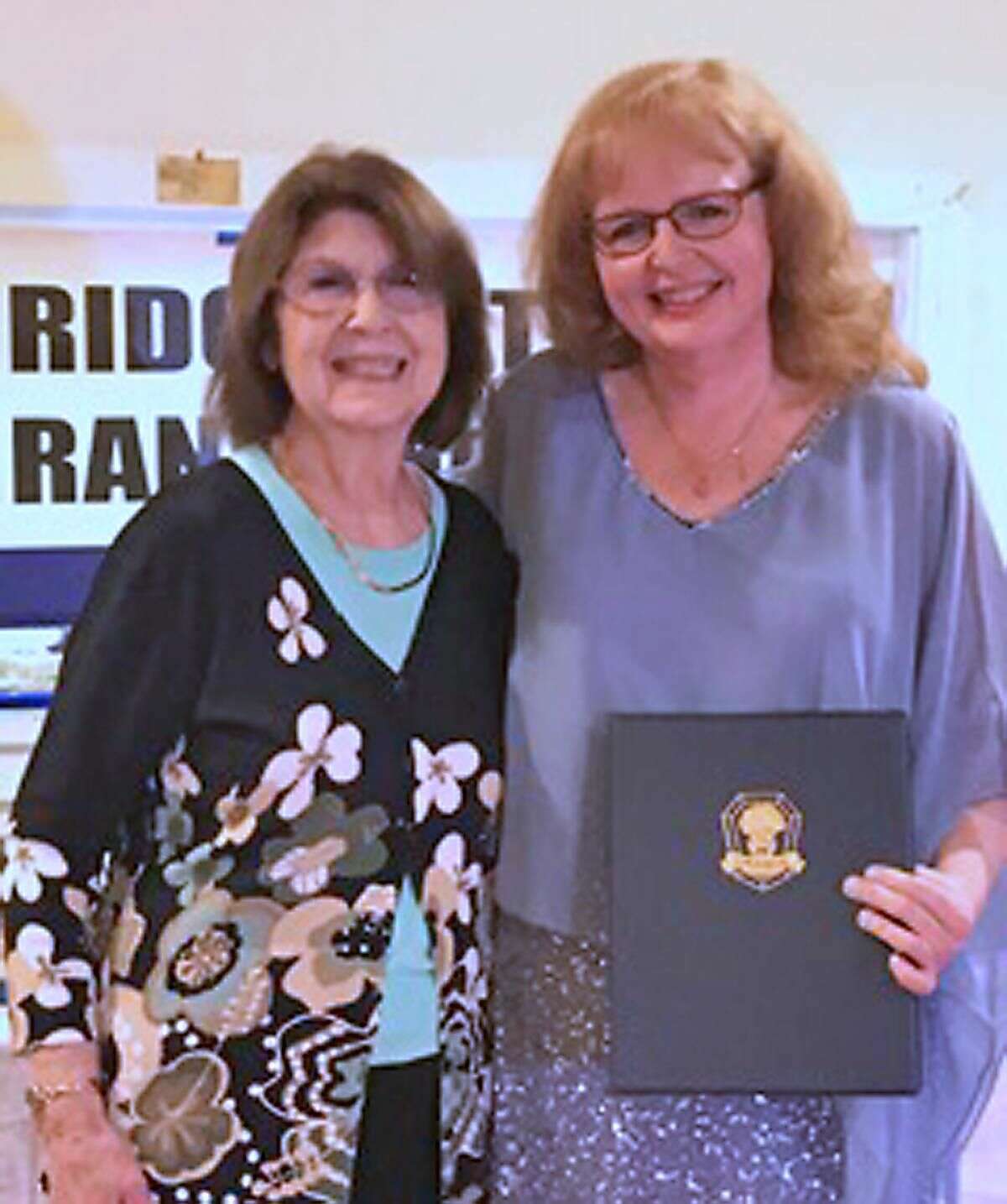 Nancy Mascio of the Bridgewater Grange recently presented a Community Service Award to Carol Wilbur. The award is an annual event done every April and recognizes individuals or groups that perform outstanding volunteer work for the community. Carol is very busy as a leader at Saint Marks Church. She was a warden and the treasurer. Carol does flower arrangements and schedules the duties for worship services. She organizes and cooks for church dinners and helps with other church events. For the Bridgewater Auxiliary, Carol has been the membership chairperson, vice president and president. She is active on the scholarship committee.