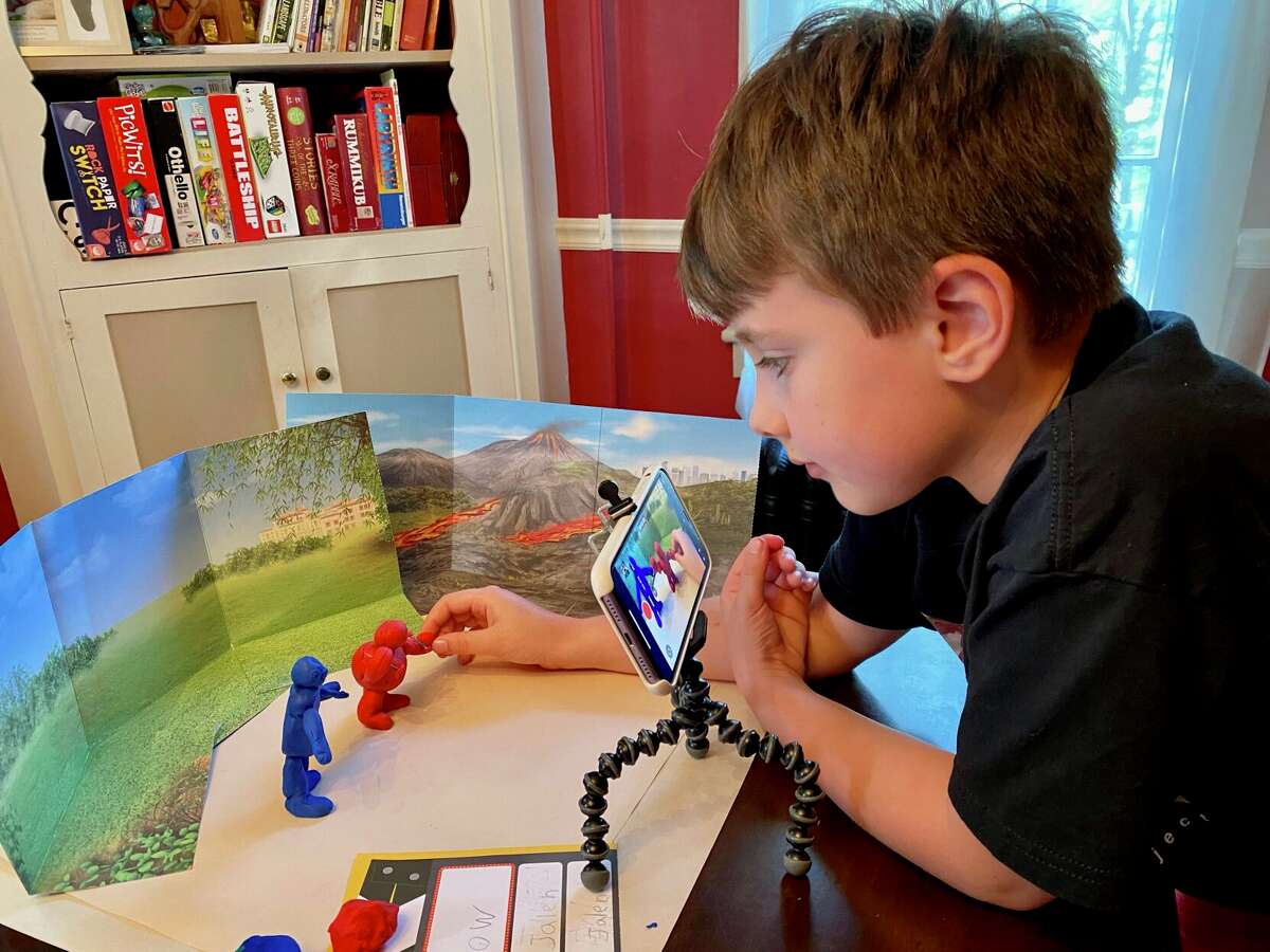 Jalen participates in a previous stop motion class from the American Mural Project. The organization is again offering virtual classes to children this year.