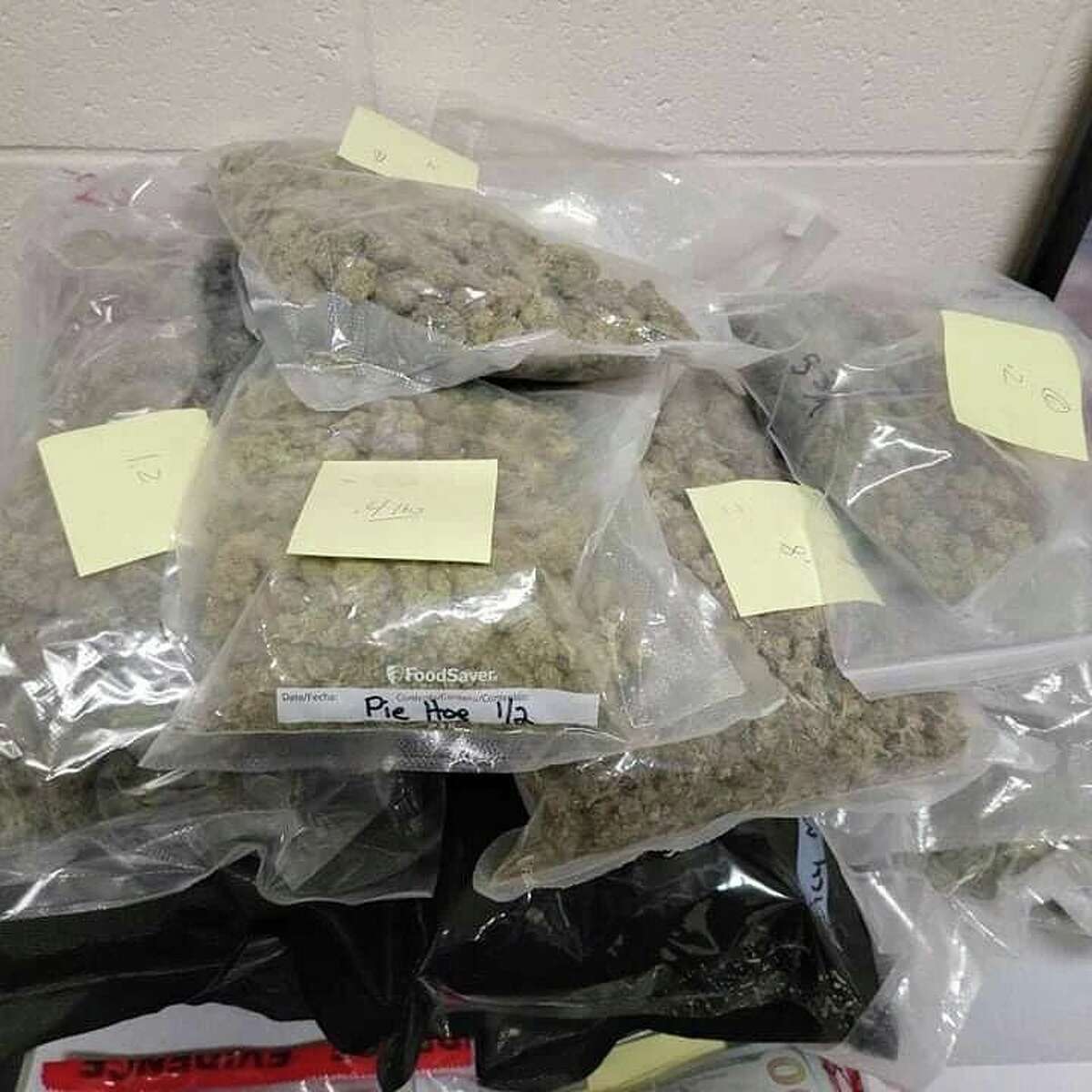 A Bridgewater man was busted with pounds of marijuana, an assortment of THC-infused edibles, 185 Adderall pills, drug paraphernalia and more than $25,000 in cash following a Monday night traffic stop in Roxbury.