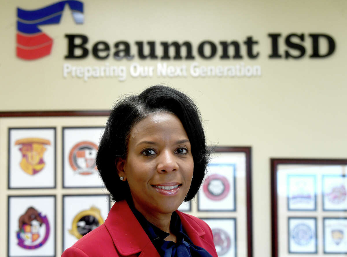 Dr. Shannon Allen started her career in education as a substitute teacher after realizing her dream of going to medical school was not meant to be. She rose through the ranks, becoming an assistant principal, then first principal at the new Marshall Middle School. She was selected as Superintendent in 2017. Photo made Monday, Feruary 7, 2022 Kim Brent/The Enterprise