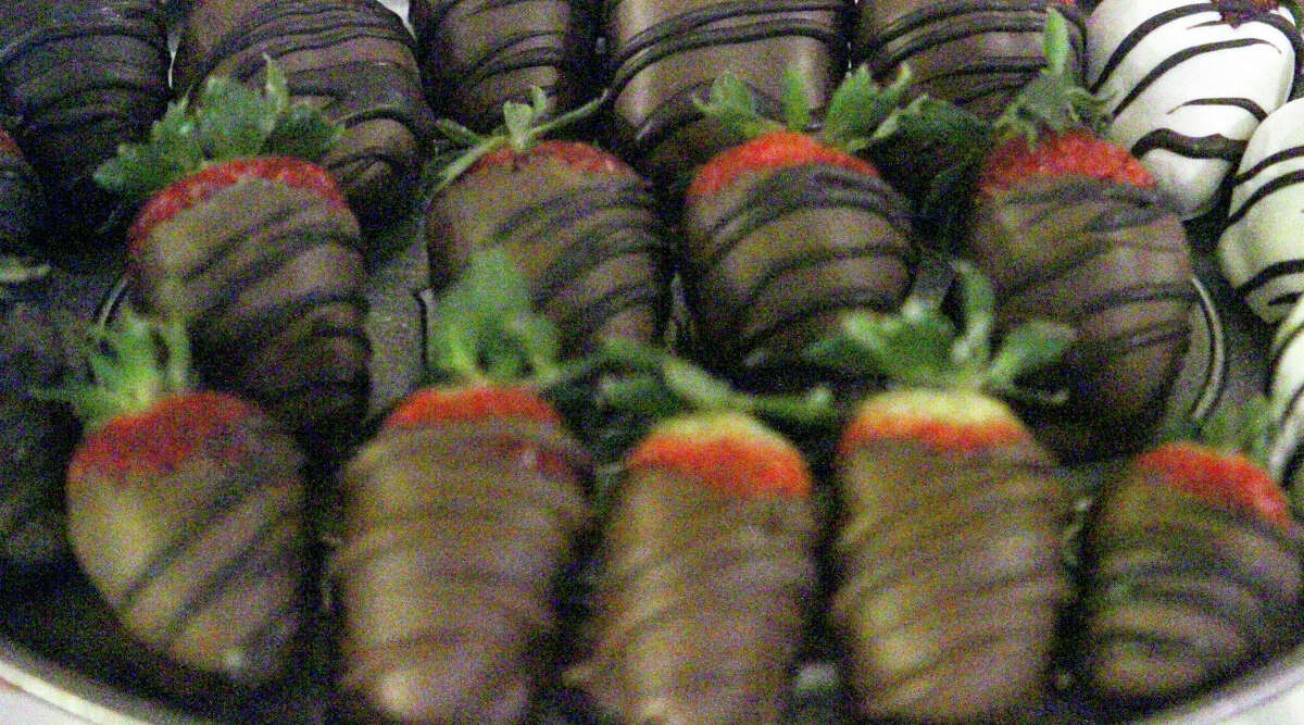Pictured are some delicious chocolate-covered strawberries available at the Old Pioneer Store & Emporium in Big Rapids. 