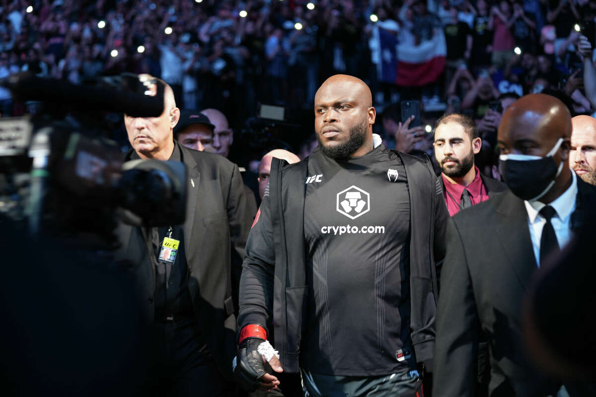 Derrick Lewis prepares to fight Ciryl Gane in their Interim Heavyweight title bout during UFC 265 on August 07, 2021, at Toyota Center in Houston. 