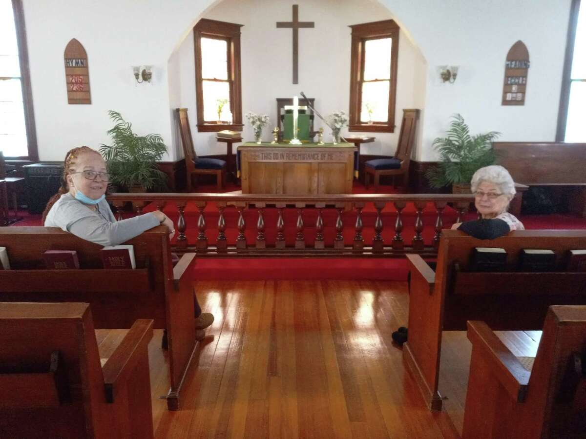 Mona Parker, left, and Shirley Durante are longtime residents and are members of Workman Memorial AME Zion Church in Torrington.  Each has a unique story about how they joined Workman Memorial, and why their church family is so important.