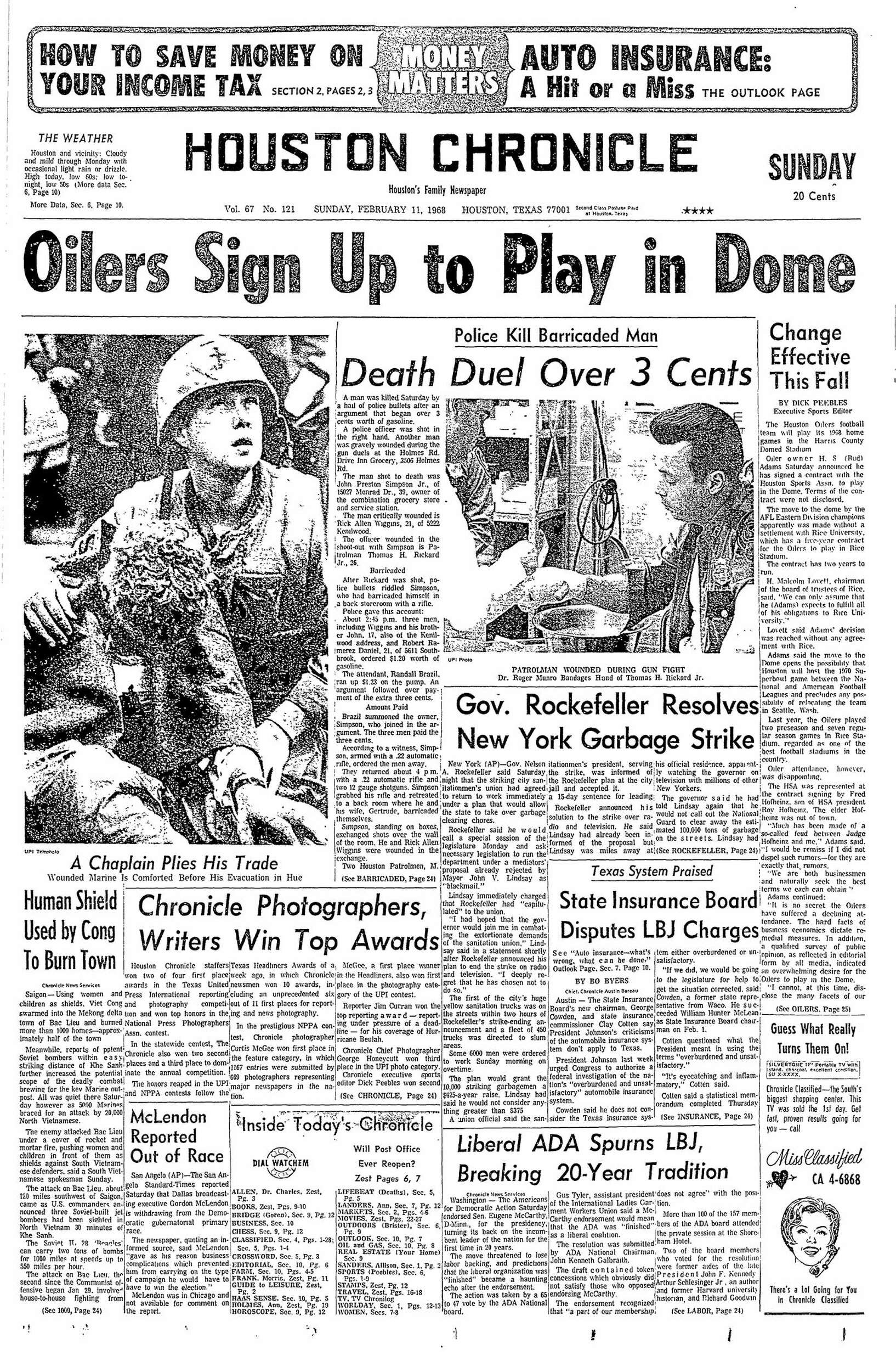 Today in Houston history, Feb. 11, 1968: Oilers announce plans to