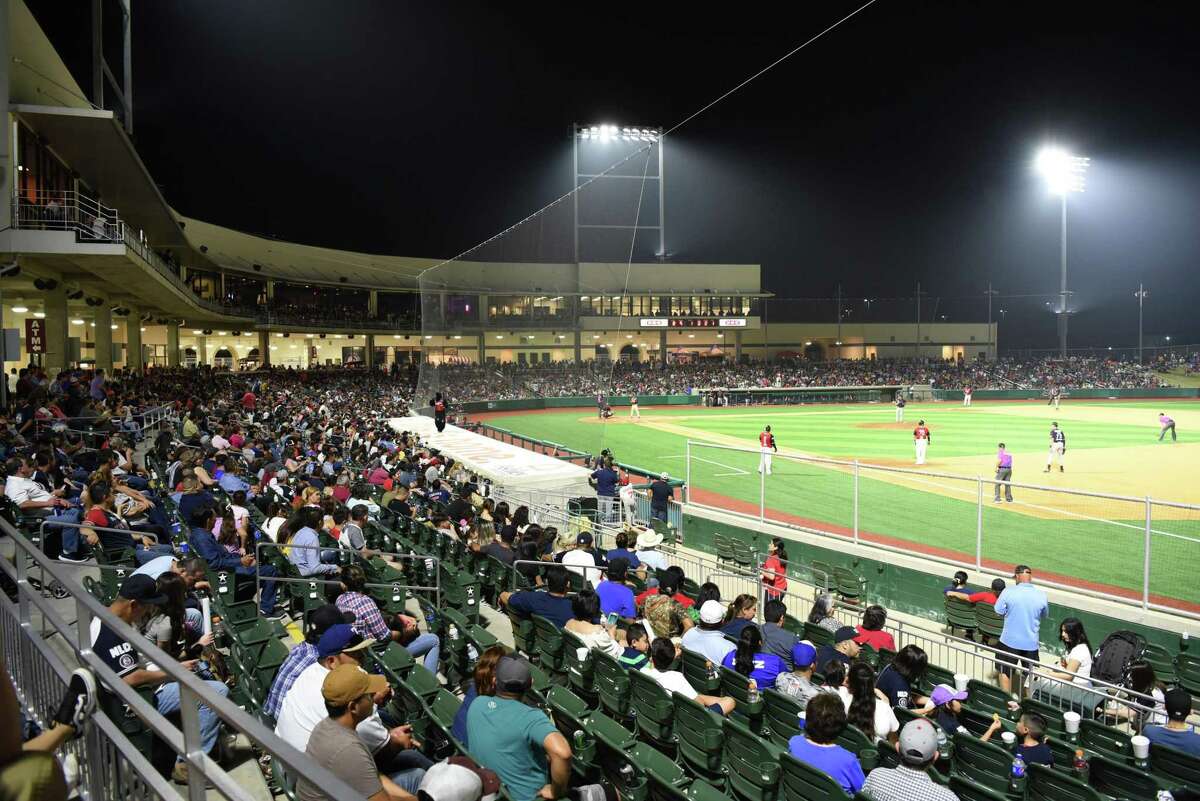 Baseball fans fill the stadium during the Tecolotes Dos Laredos Home Opener at Uni-Trade Stadium, Saturday, April 6, 2019.