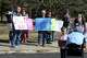 Several dozen people turned out for a rally in front of The Catholic Center, in Bridgeport, Conn. Feb. 11, 2022. The rally was organized to show support following a recent decision for area Catholic schools to go mask-optional at the end of the month.