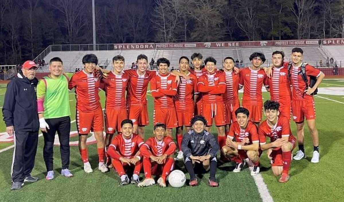 The Splendora boys soccer team topped Huffman-Hargrave 4-0 Friday, February 11, 2022 in a rematch of last year's region final.