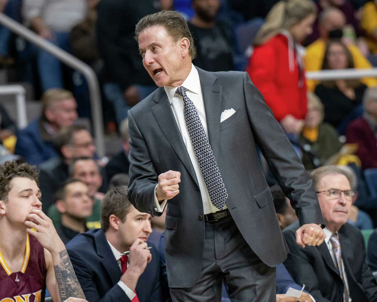 Iona head coach Rick Pitino during a Metro Atlantic Athletic Conference matchup against Siena at the MVP Arena in Albany, NY, on Friday, Feb. 11, 2022. (Jim Franco/Special to the Times Union)