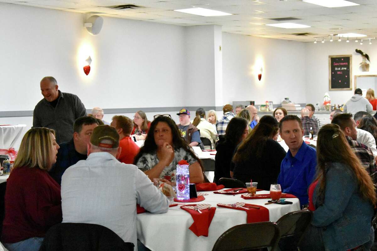The Big Rapids Eagles hosted a Valentine's blue jean ball evening that featured dinner, dessert, specialty drinks, music and dancing throughout the evening. 