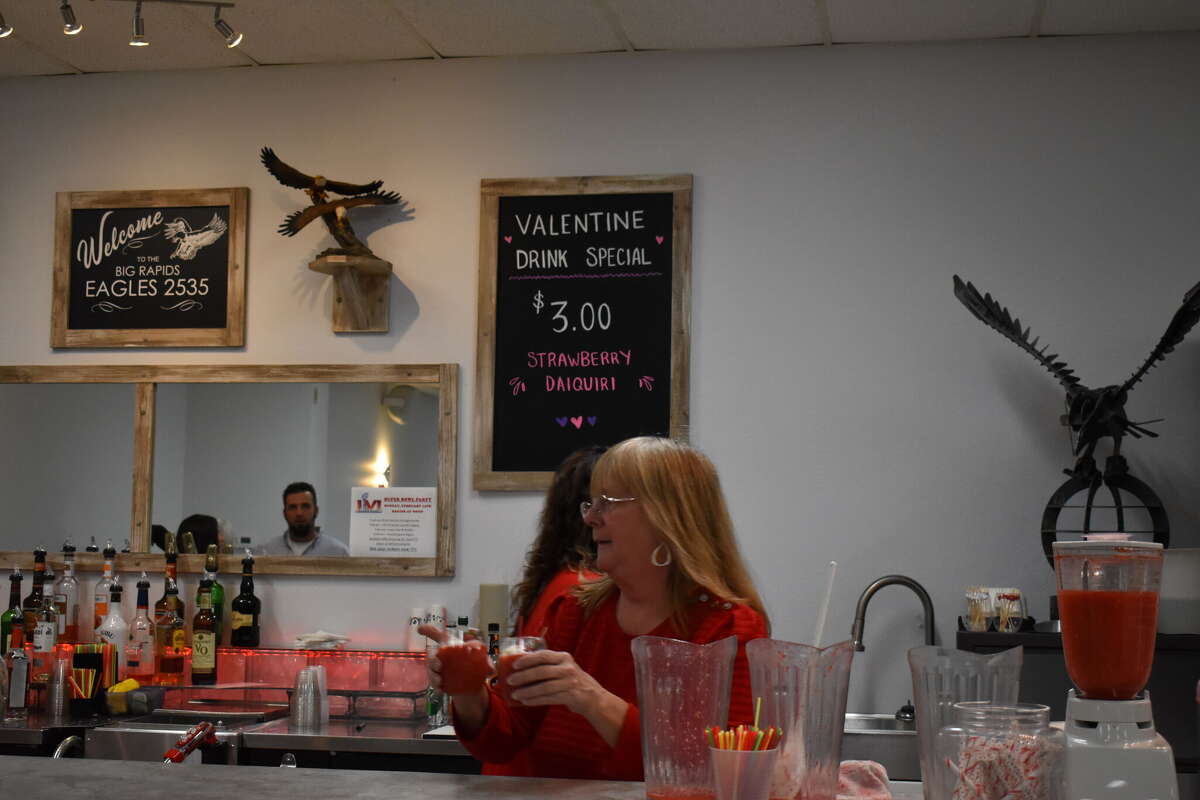 The Big Rapids Eagles hosted a Valentine's blue jean ball evening that featured dinner, dessert, specialty drinks, music and dancing throughout the evening. 