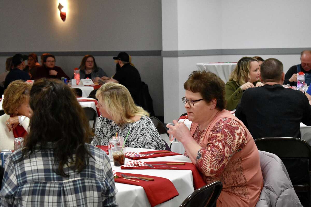 The Big Rapids Eagles hosted a Valentine's blue jean ball evening that featured dinner, dessert, specialty drinks, music and dancing throughout the evening. 
